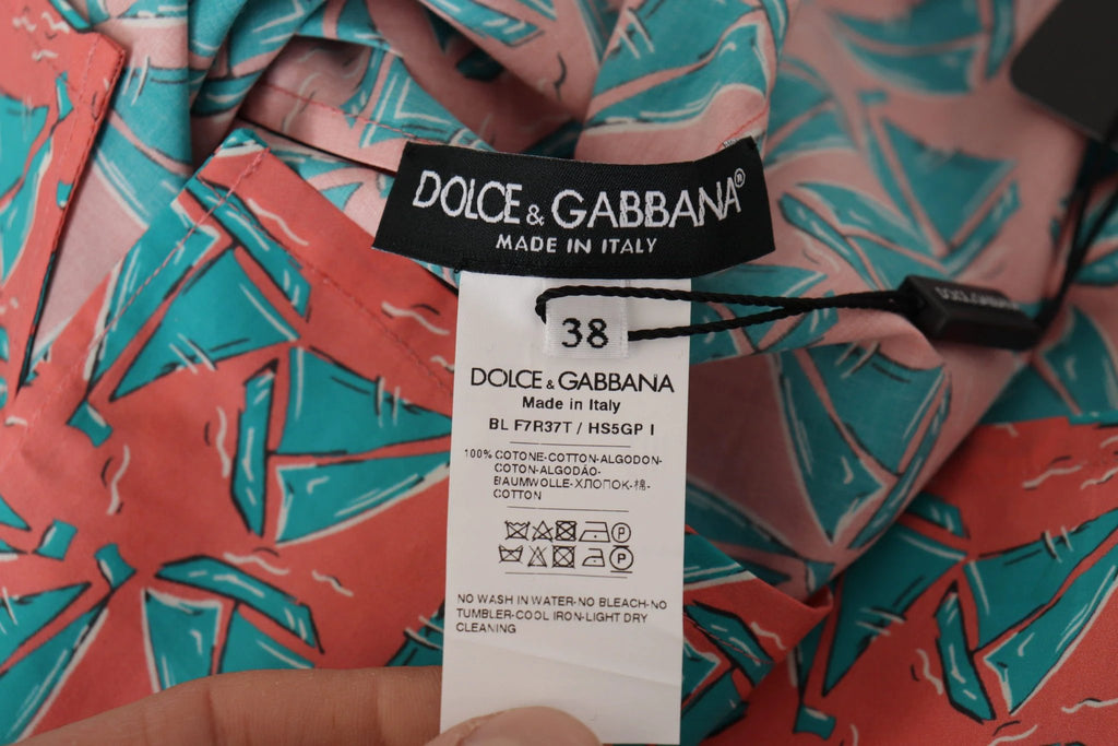 Dolce & Gabbana Pink Sail Boat Print Cotton T-shirt by Dolce & Gabbana