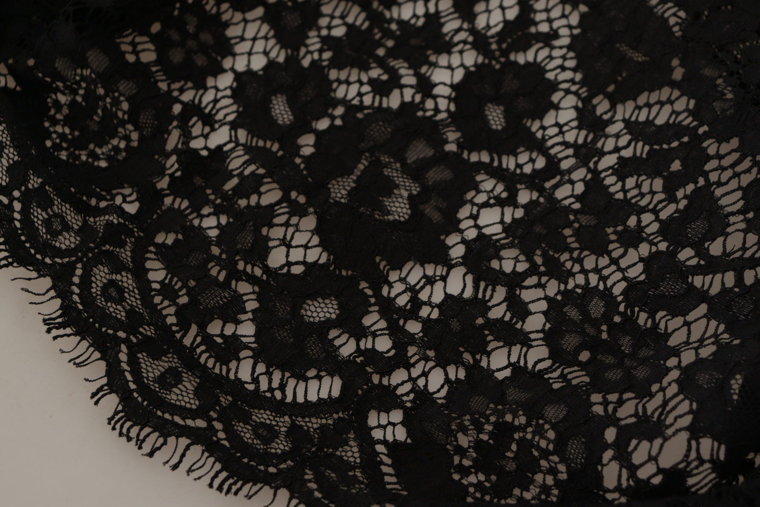 Dolce & Gabbana Black Floral Lace Pullover Sicily Blouse by Dolce & Gabbana