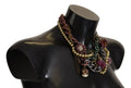 Collier Dolce &amp; Gabbana en laiton doré et cristal à motif floral de Sicile