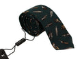Dolce & Gabbana Black Bottle Fantasy Print Silk Adjustable Accessory Tie by Dolce & Gabbana