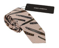 Dolce & Gabbana Pink Pen Dots Print 100% Silk Adjustable Neck Accessory Tie by Dolce & Gabbana