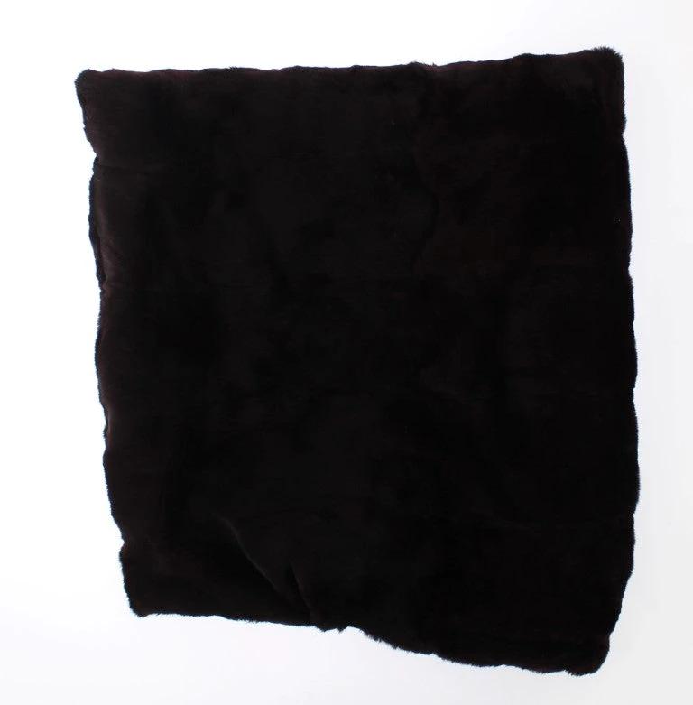 Dolce & Gabbana Purple Weasel Fur Crochet Hood Scarf Hat by Dolce & Gabbana