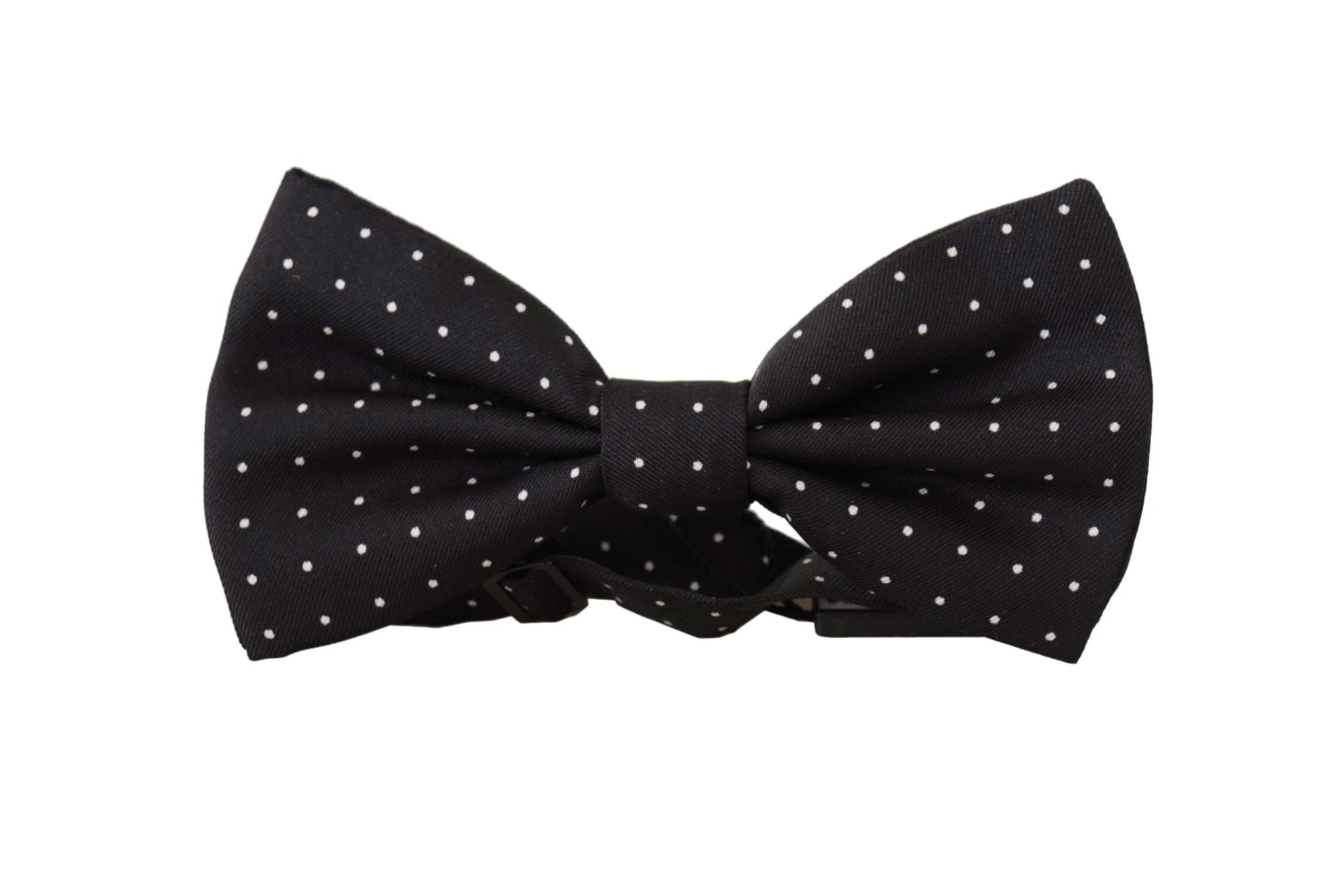 Dolce & Gabbana Black White Polka Dot 100% Silk Neck Papillon Tie by Dolce & Gabbana