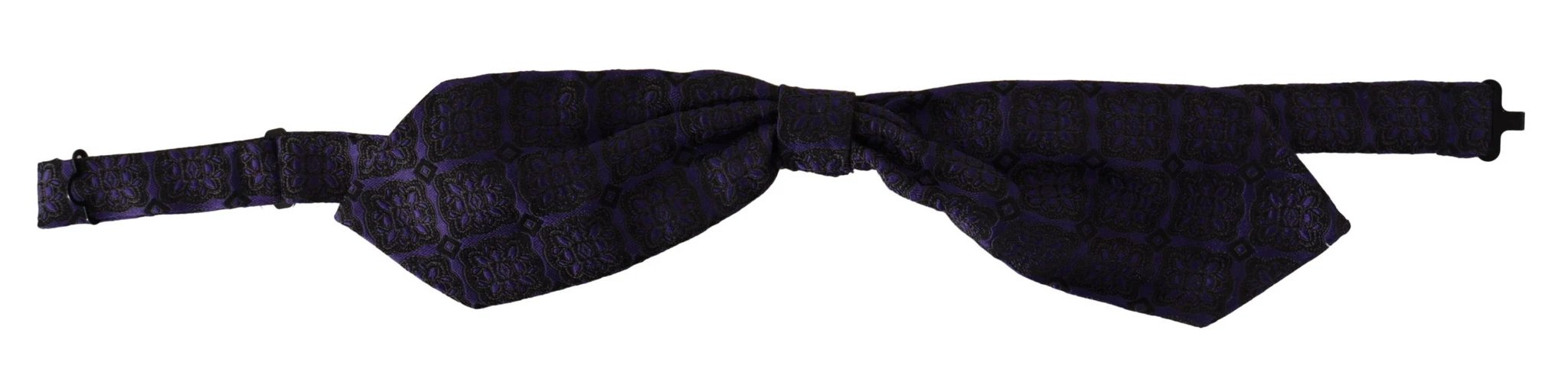 Dolce & Gabbana Blue Geometric Silk Adjustable Neck Papillon Tie by Dolce & Gabbana