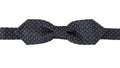Dolce & Gabbana Blue Gray Polka Dot 100% Silk Neck Papillon Tie by Dolce & Gabbana