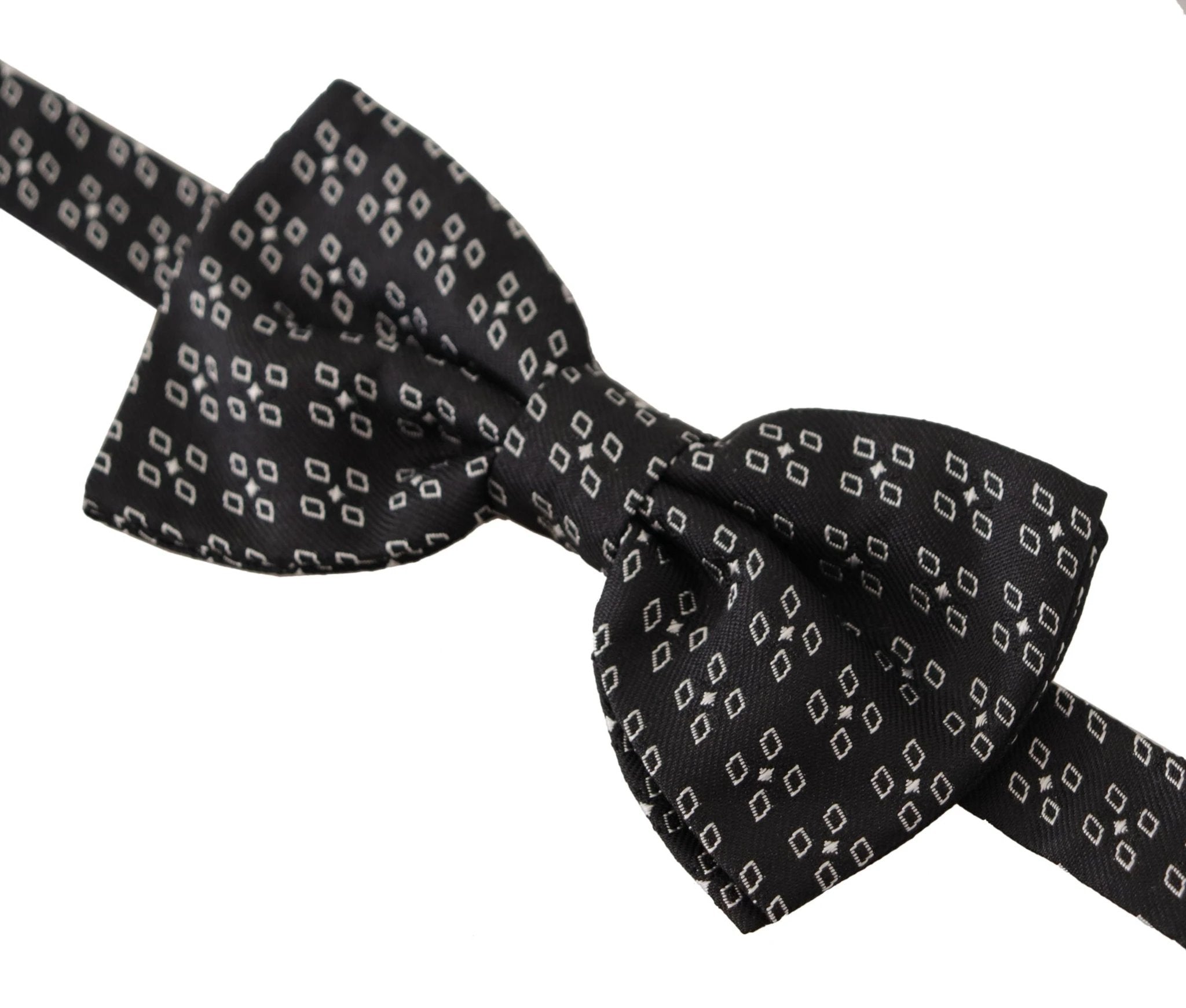 Dolce & Gabbana Black White Polka Dot 100% Silk Neck Papillon Tie by Dolce & Gabbana