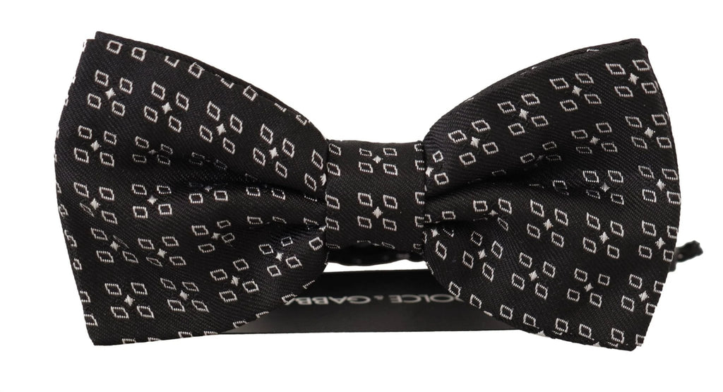 Dolce & Gabbana Black White Polka Dot 100% Silk Neck Papillon Tie by Dolce & Gabbana