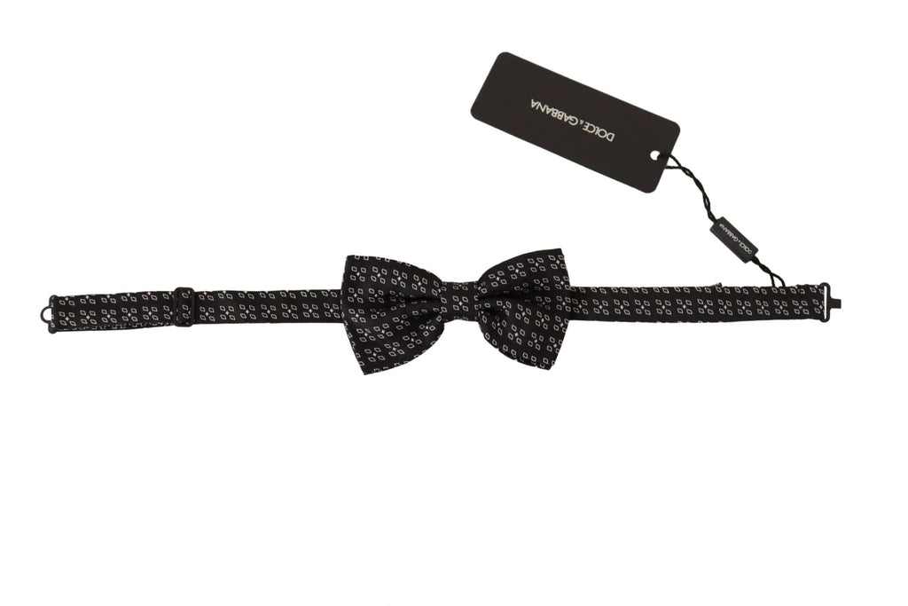 Dolce & Gabbana Black White Polka Dot 100% Silk Neck Papillon Tie by Dolce & Gabbana