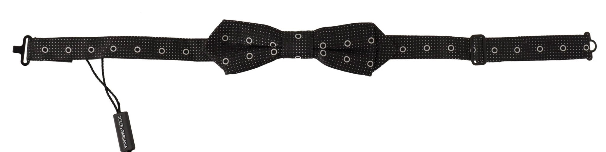 Dolce & Gabbana Black White Polka Dot 100% Silk Neck Papillon Tie by Dolce & Gabbana