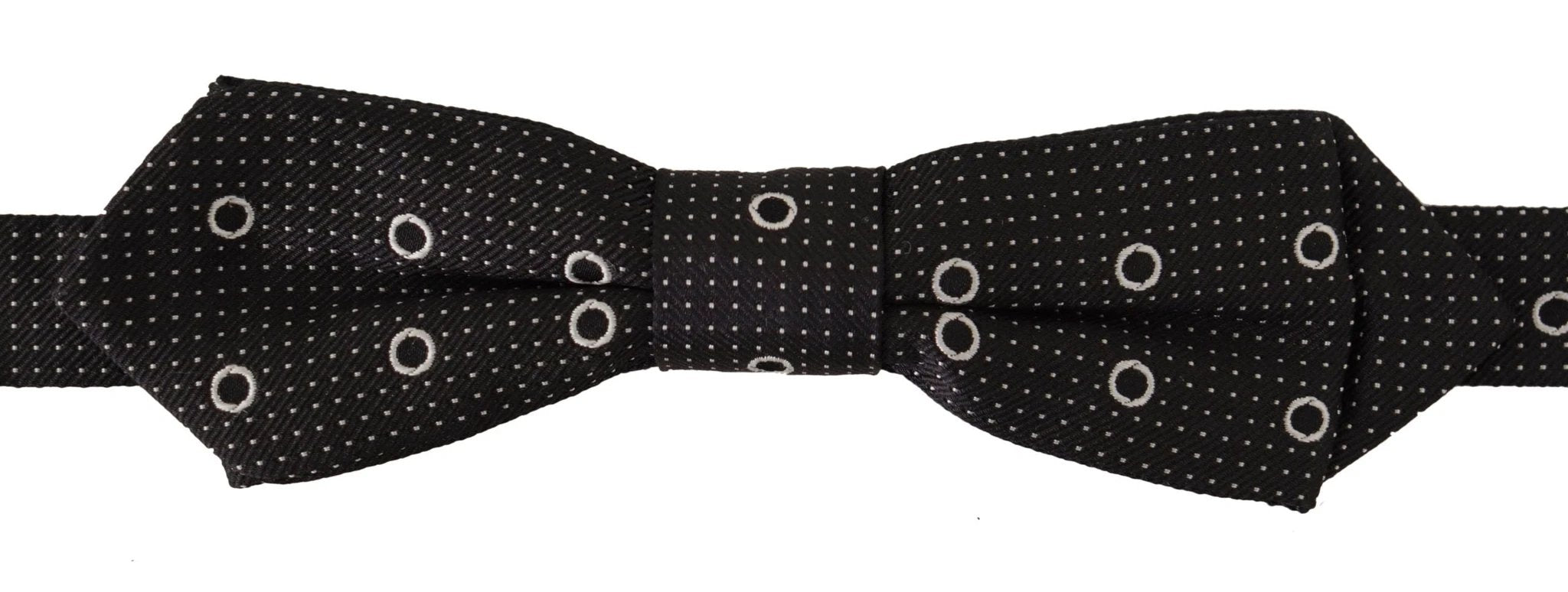 Dolce & Gabbana Black White Polka Dot 100% Silk Neck Papillon Tie by Dolce & Gabbana