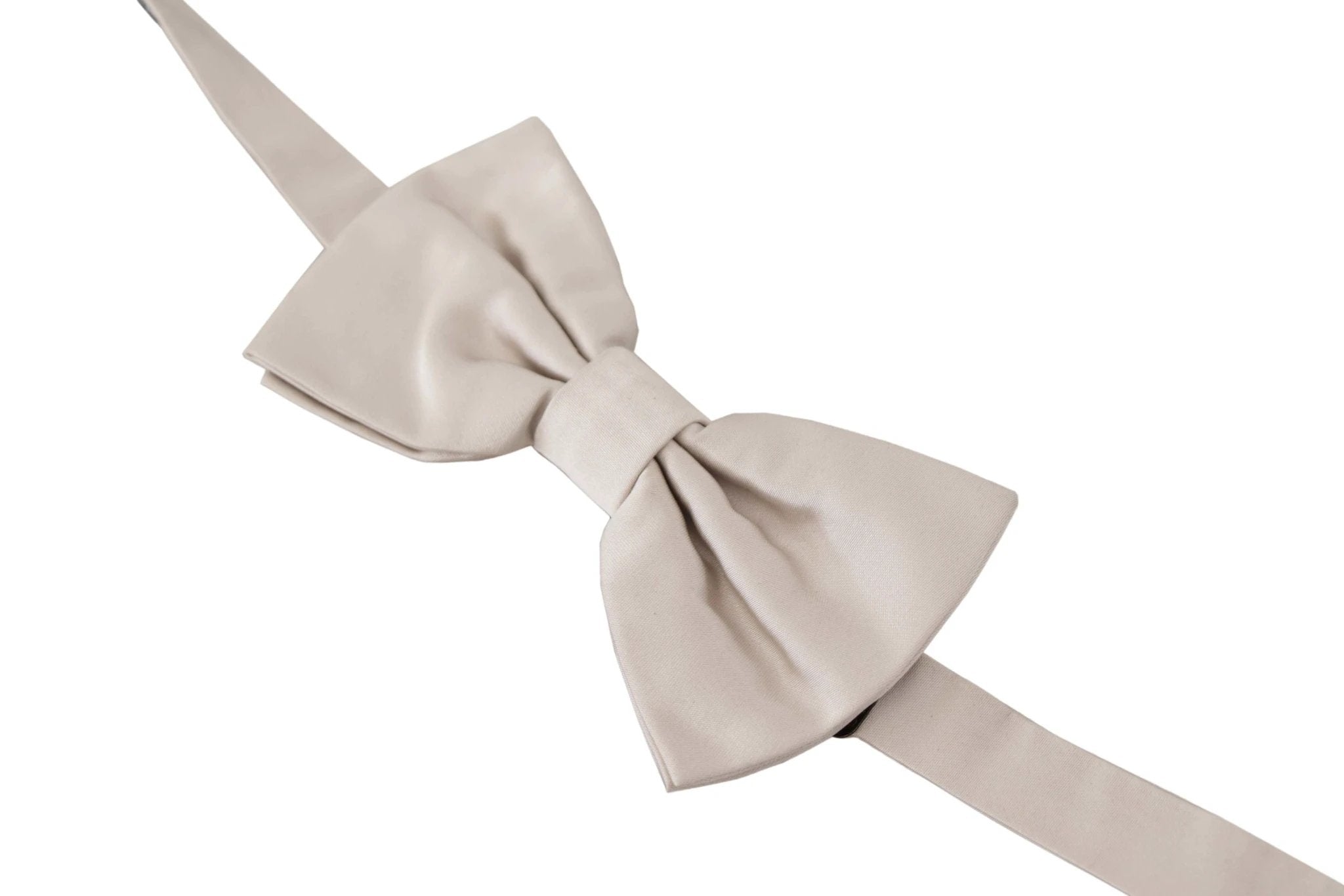 Dolce & Gabbana Gray 100% Silk Adjustable Neck Papillon Tie by Dolce & Gabbana