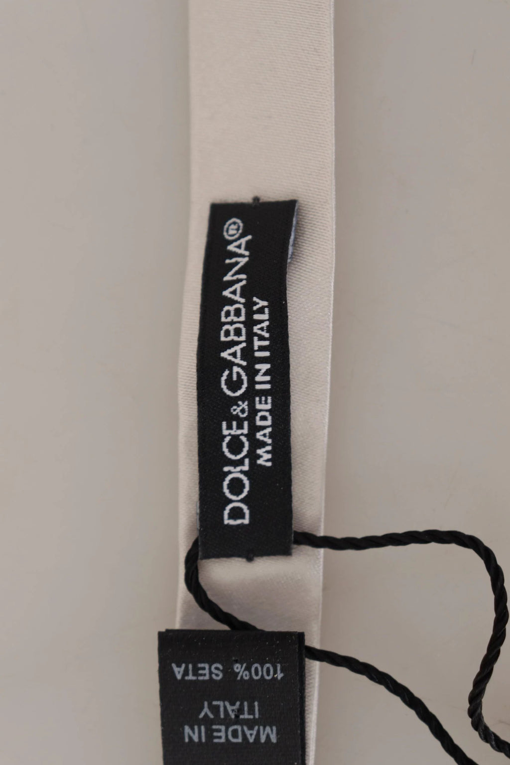 Dolce & Gabbana Gray 100% Silk Adjustable Neck Papillon Tie by Dolce & Gabbana