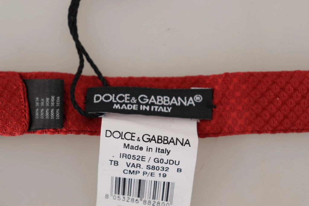 Dolce & Gabbana Red 100% Silk Adjustable Neck Papillon Tie by Dolce & Gabbana