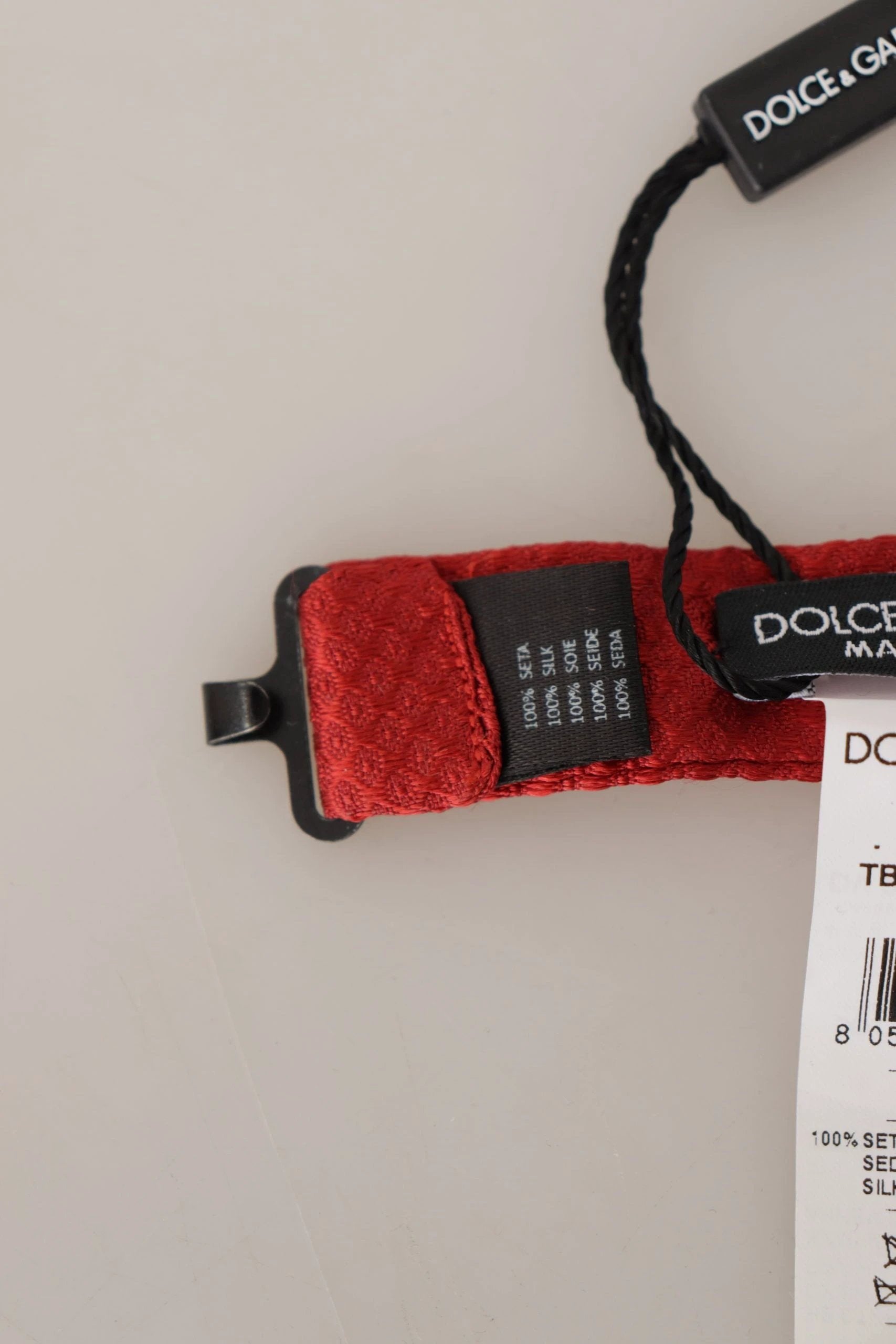 Dolce & Gabbana Red 100% Silk Adjustable Neck Papillon Tie by Dolce & Gabbana