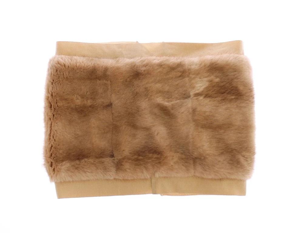 Dolce & Gabbana Beige MINK Fur Scarf Foulard Neck Wrap by Dolce & Gabbana