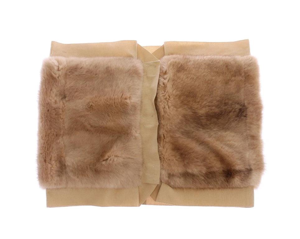 Dolce & Gabbana Beige MINK Fur Scarf Foulard Neck Wrap by Dolce & Gabbana
