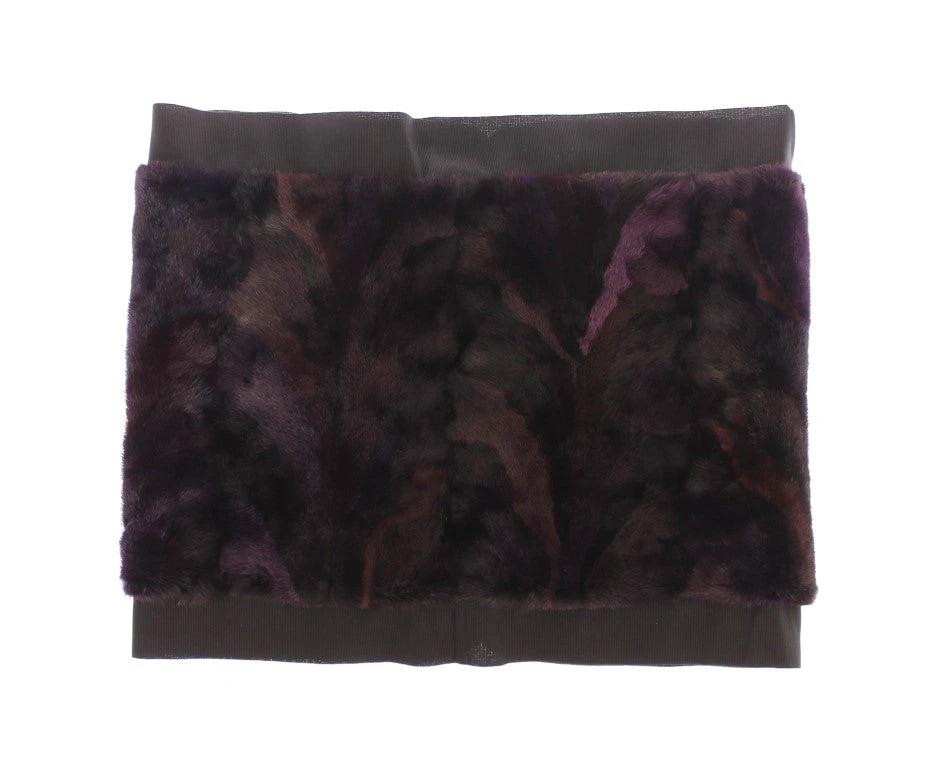 Dolce & Gabbana Purple MINK Fur Scarf Foulard Neck Wrap by Dolce & Gabbana