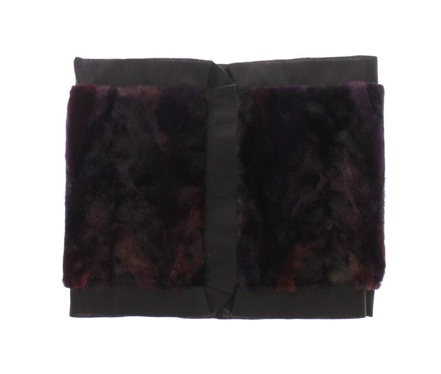 Dolce & Gabbana Purple MINK Fur Scarf Foulard Neck Wrap by Dolce & Gabbana