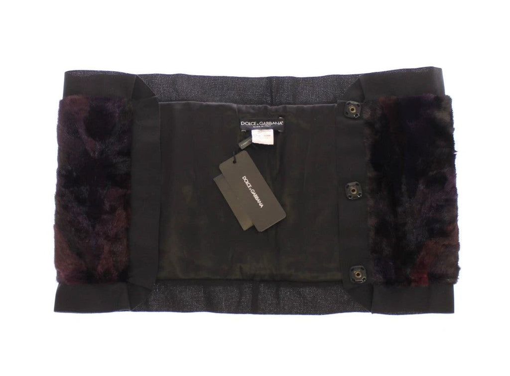 Dolce & Gabbana Purple MINK Fur Scarf Foulard Neck Wrap by Dolce & Gabbana