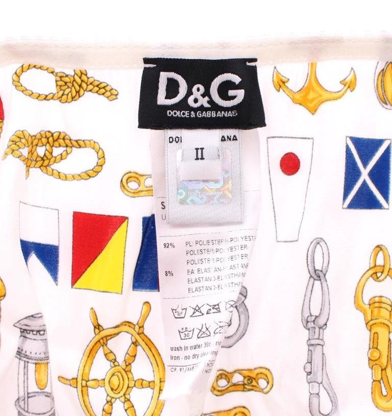 Dolce & Gabbana White Sailor Bra Panty Stretch Underwear by Dolce & Gabbana