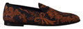 Dolce & Gabbana Blue Rust Floral Slippers Loafers Shoes by Dolce & Gabbana