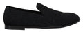 Dolce & Gabbana Black Floral Jacquard Slippers Loafers Shoes by Dolce & Gabbana