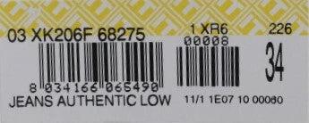 Jean en patchwork de coton beige Acht