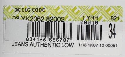 Jean Acht Gray Cotton coupe droite basse