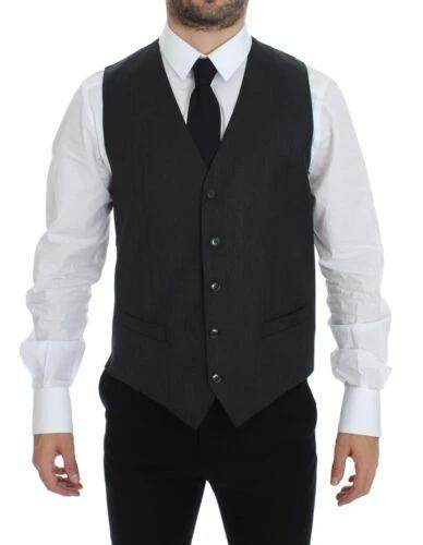 Dolce & Gabbana Gray Wool Formal Dress Vest Gilet Weste by Dolce & Gabbana