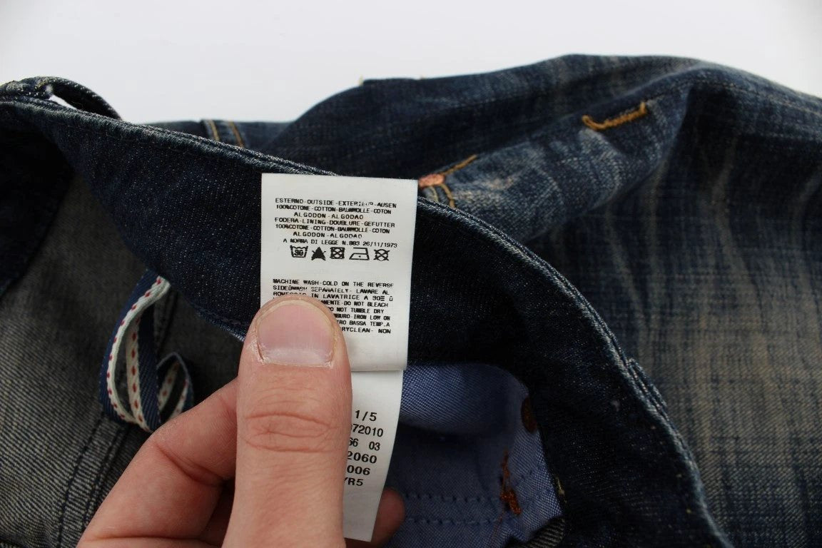 Jean Acht bleu délavé coupe droite taille basse