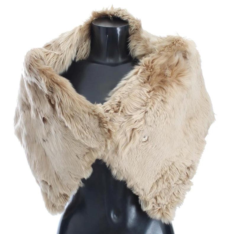 Dolce & Gabbana Beige Alpaca Collar Scarf by Dolce & Gabbana