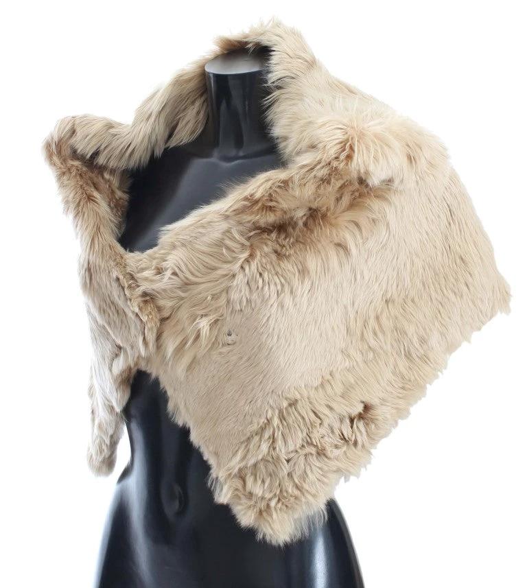 Dolce & Gabbana Beige Alpaca Collar Scarf by Dolce & Gabbana