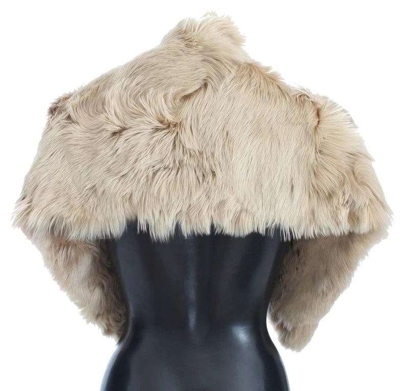 Dolce & Gabbana Beige Alpaca Collar Scarf by Dolce & Gabbana