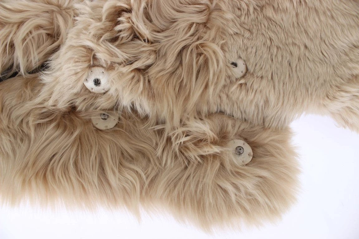 Dolce & Gabbana Beige Alpaca Collar Scarf by Dolce & Gabbana