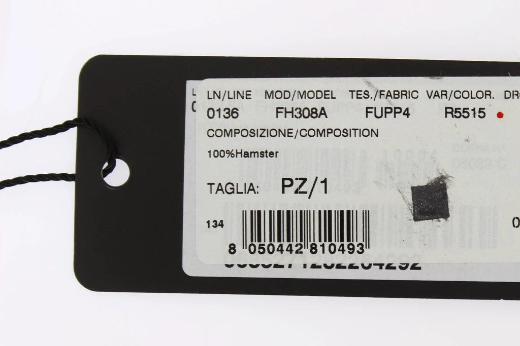 Dolce & Gabbana Bordeaux Hamster Fur Crochet Hood Scarf Hat by Dolce & Gabbana