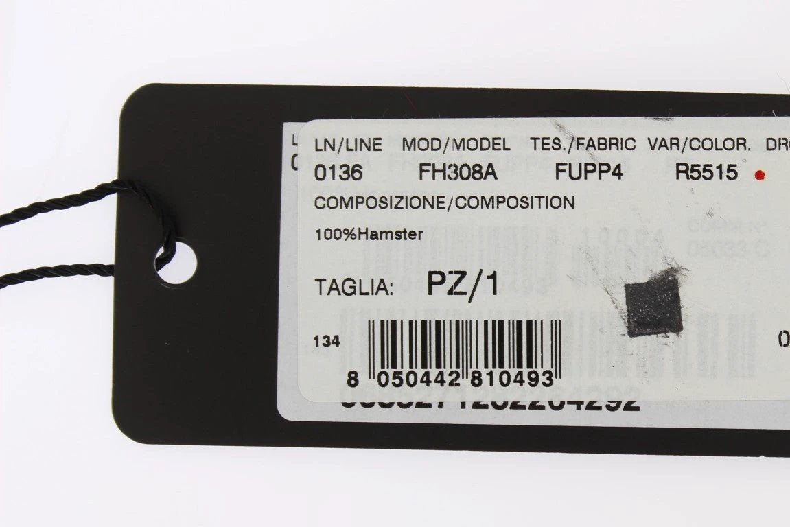 Dolce & Gabbana Bordeaux Hamster Fur Crochet Hood Scarf Hat by Dolce & Gabbana