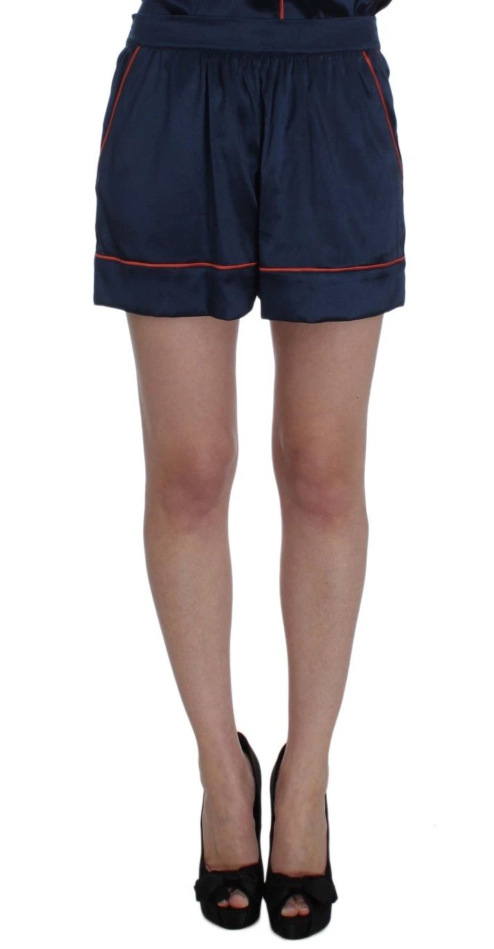 Dolce & Gabbana Blue Silk Stretch Sleepwear Shorts by Dolce & Gabbana