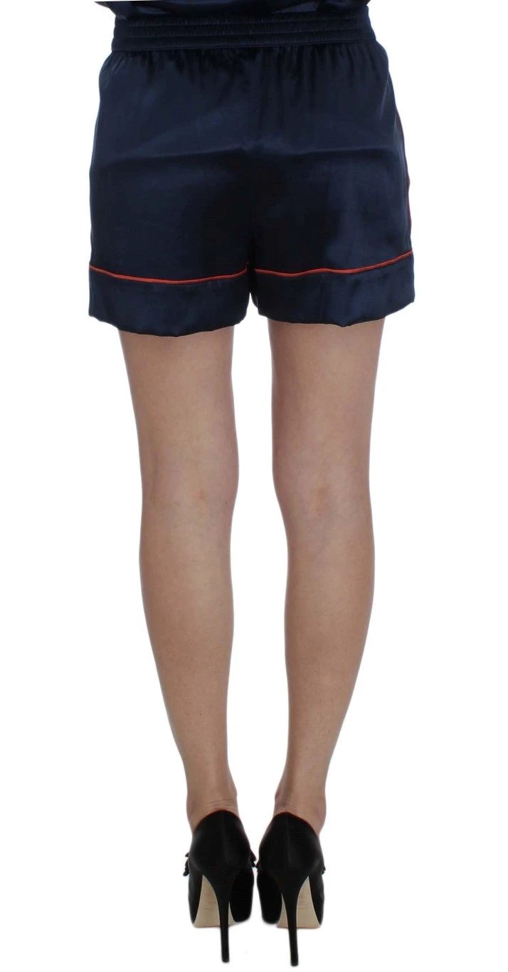Dolce & Gabbana Blue Silk Stretch Sleepwear Shorts by Dolce & Gabbana