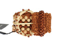 Dolce & Gabbana Brown Raffia Wood Beaded Wide Waist Belt by Dolce & Gabbana