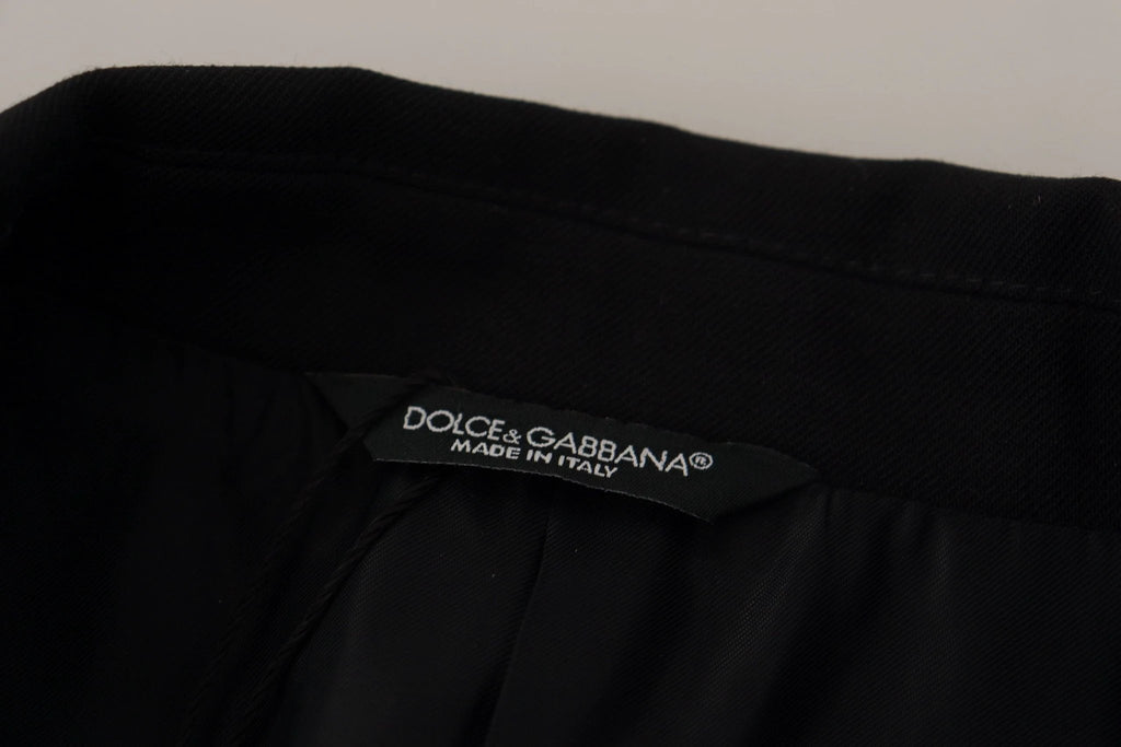 Dolce & Gabbana Black Double Breasted Coat Blazer Jacket by Dolce & Gabbana