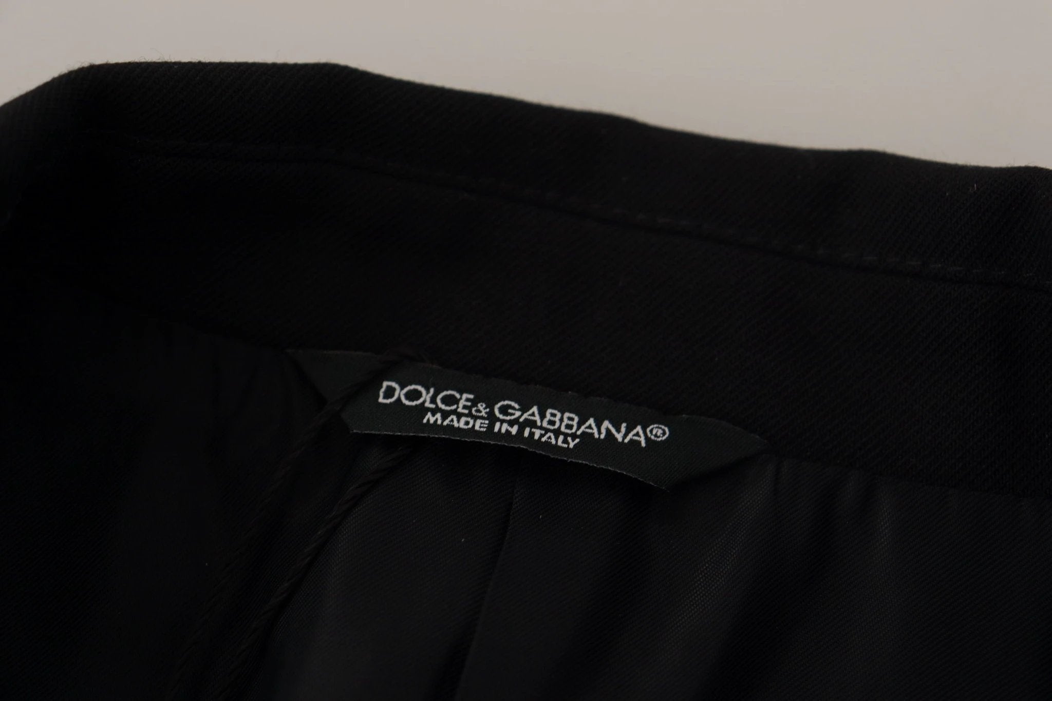 Dolce & Gabbana Black Double Breasted Coat Blazer Jacket by Dolce & Gabbana
