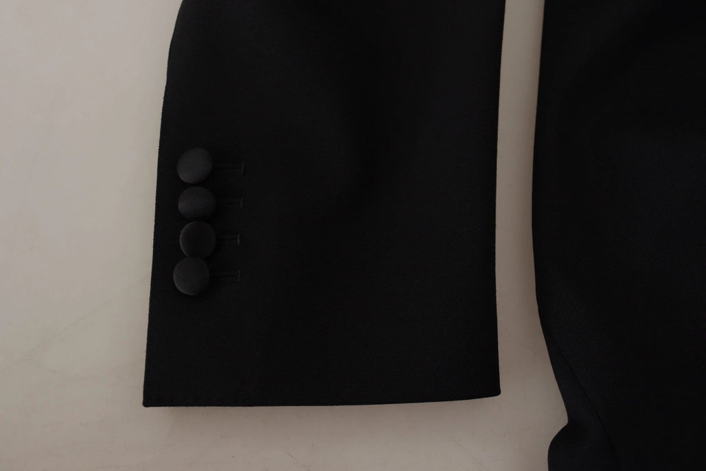 Dolce & Gabbana Black Double Breasted Coat Blazer Jacket by Dolce & Gabbana