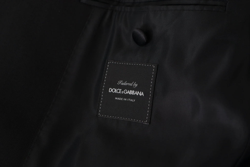Dolce & Gabbana Black Double Breasted Coat Blazer Jacket by Dolce & Gabbana