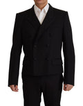 Dolce & Gabbana Black Double Breasted Coat Blazer Jacket by Dolce & Gabbana
