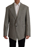 Dolce & Gabbana Gray Checkered Single Breasted Jacket Blazer by Dolce & Gabbana