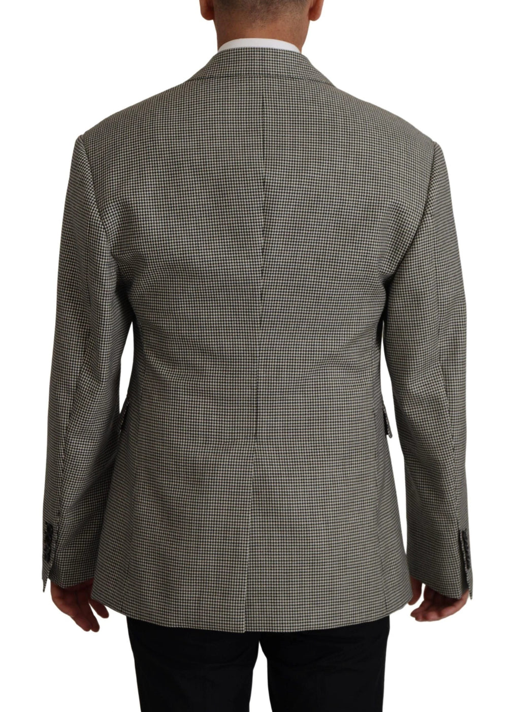 Dolce & Gabbana Gray Checkered Single Breasted Jacket Blazer by Dolce & Gabbana