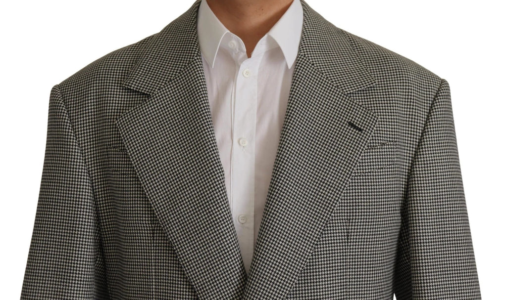 Dolce & Gabbana Gray Checkered Single Breasted Jacket Blazer by Dolce & Gabbana