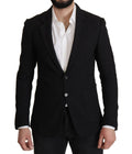 Dolce & Gabbana Black Single Breasted Coat Men Blazer by Dolce & Gabbana