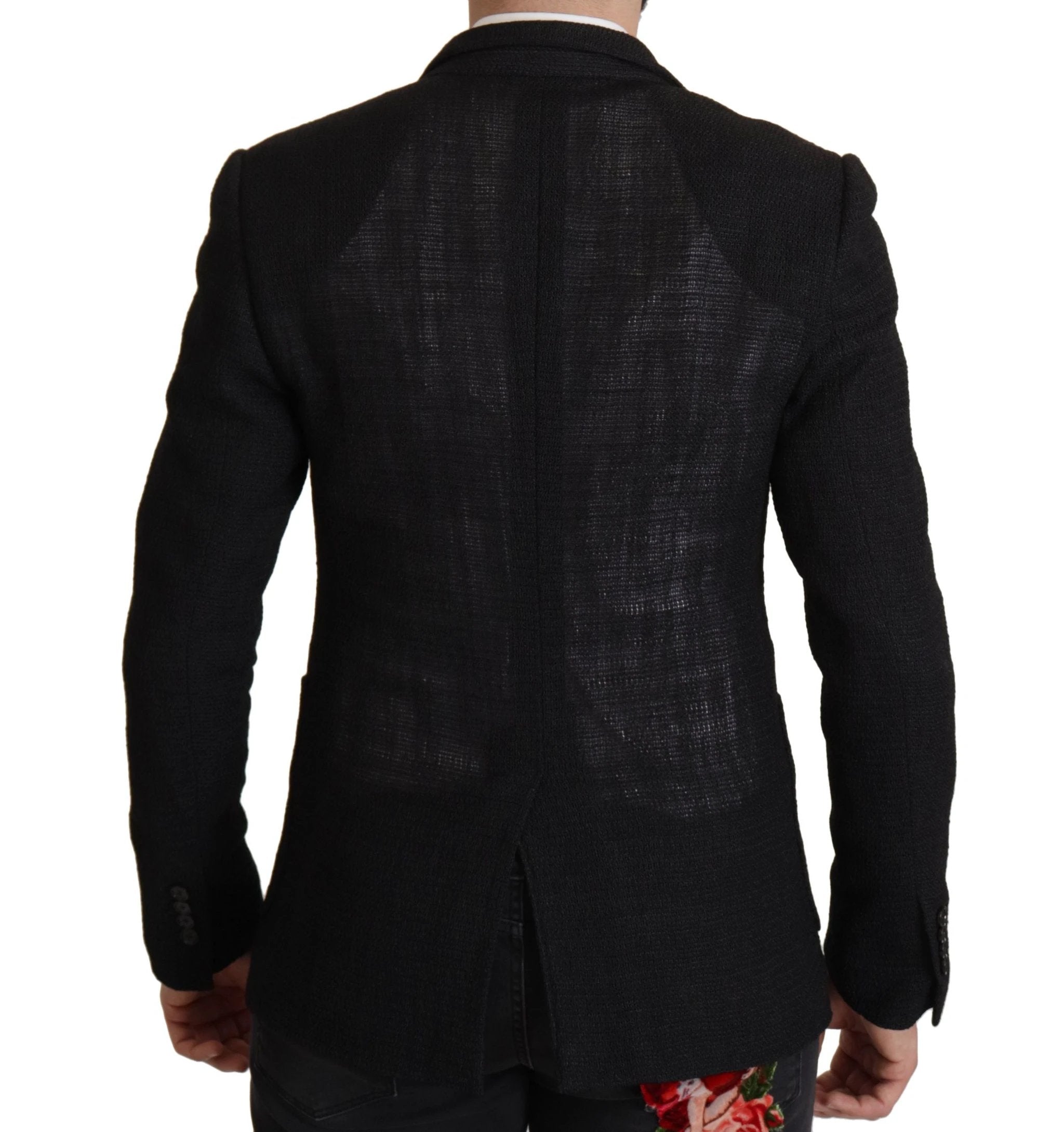 Dolce & Gabbana Black Single Breasted Coat Men Blazer by Dolce & Gabbana