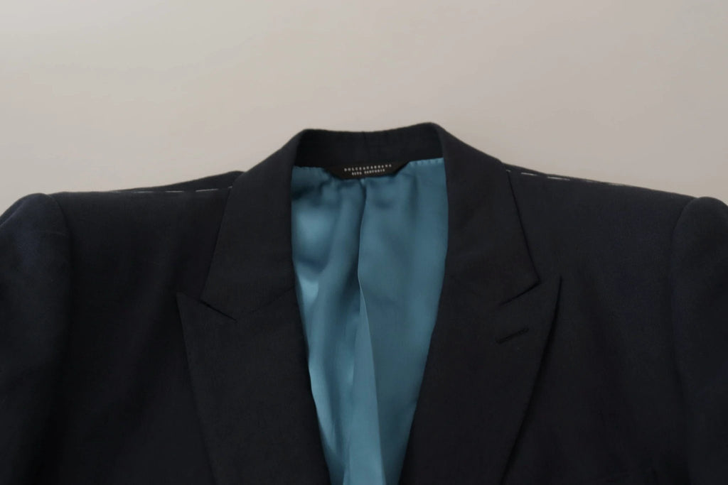 Dolce & Gabbana Dark Blue ALTA SARTORIA Jacket Coat Blazer by Dolce & Gabbana